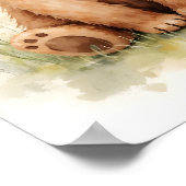 Bear Nursery Wall Art – Woodland Baby Room  ポスター (角)