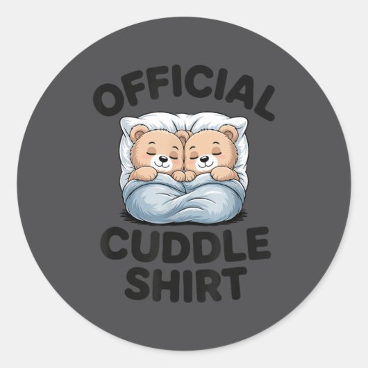Bear Official Teddy Cuddle Sleepwear ラウンドシール (正面)