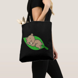 Bear on a Leaf Tote トートバッグ