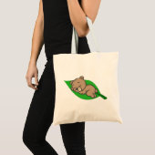 Bear on a Leaf Tote Bag トートバッグ (正面(商品))