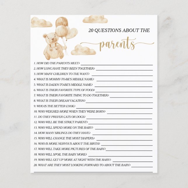 Bear on balls 20親ゲームについての質問 (正面)