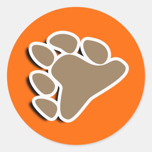 BEAR PAW記号3D ラウンドシール (正面)
