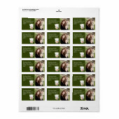 Bear Photo パーソナライズされた Christmas Mailing Label ラベル (フルシート)