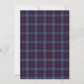 Bear Preppy Tartan Gender Neutral Baby Shower 招待状 (裏面)