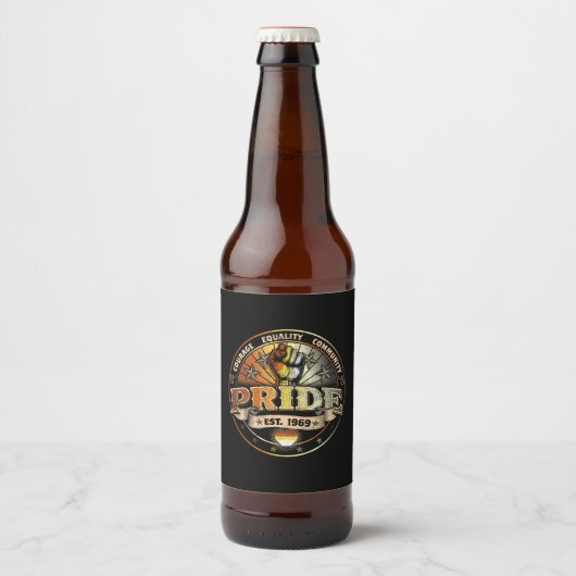 Bear Pride 1969年創設 ビールラベル (正面)