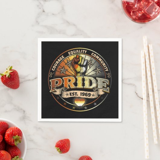 Bear Pride 1969年設立 スタンダードカクテルナプキン (インサイチュ)