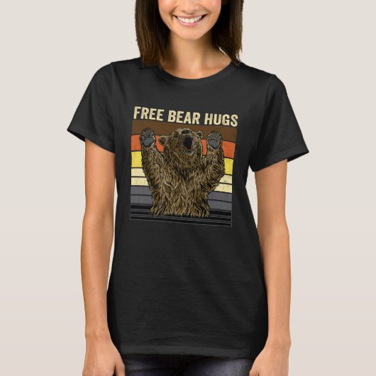 Bear Pride Free Bear Hugs Gay Bear Brotherhood Tシャツ (正面)