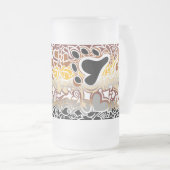 Bear Pride Squiggle フロストグラスビールジョッキ (正面右)