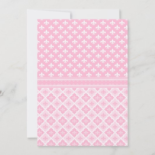 Bear Princess First Birthday Invitation 招待状 (裏面)