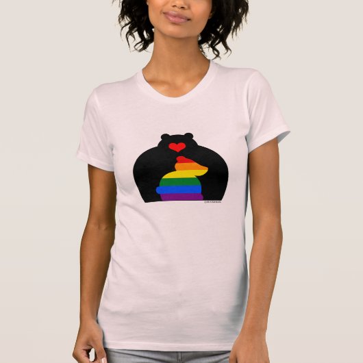Bear Rainbow Teeママ Tシャツ (正面)