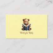 Bear Reading Books for Baby Shower Enclosure Card エンクロージャーカード (裏面)