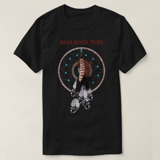 Bear River Native American Indian Retro Dreamcatch Tシャツ (デザイン正面)