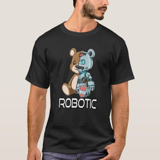 Bear Robot Robotic Cyborg Tシャツ (正面)