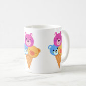 Bear Scoop Ice Cream Cone コーヒーマグカップ (正面右)