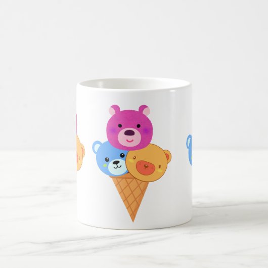 Bear Scoop Ice Cream Cone コーヒーマグカップ (中央)