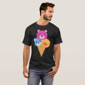 Bear Scoop Ice Cream Cone Tシャツ (正面フル)
