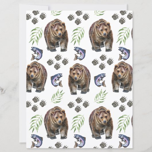 Bear Scrapbook Paper (裏面)