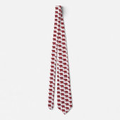 Bear Shaped Plaid Red Black Buffalo Neck Tie ネクタイ (裏面)