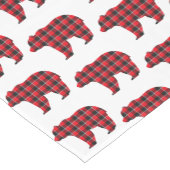 Bear Shaped Plaid Red Black Buffalo Table Runner ショートテーブルランナー (コーナー)