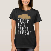 Bear Sleep Eat Repeat Slogan Nightdress Tシャツ (正面)