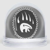 Bear Snow Globe Custom Native Bear Claw Snow Globe (正面)