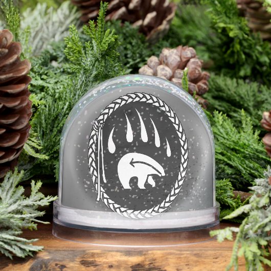 Bear Snow Globe Custom Native Bear Claw Snow Globe (冬)