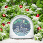 Bear Snow Globe Custom Polar Bear & Cubs Snowglobe (クリスマス)