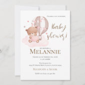 Bear Spanish Baby Shower invitation 招待状 (正面)
