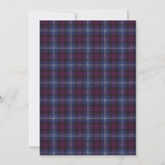 Bear Tartan Gender Neutral Baby Shower 招待状 (裏面)