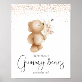 Bear & The Bee | いくつある?ベビーシャワーゲーム ポスター