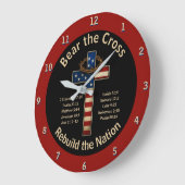 Bear the Cross - Rebuild the Nation Wall Clock ラージ壁時計 (傾斜)
