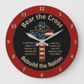 Bear the Cross - Rebuild the Nation Wall Clock ラージ壁時計 (正面)