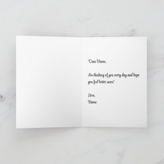 Bear the Malshi Get Well Card カード (内部)