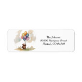 Bear Themed Gender Neutral Baby Shower ラベル (正面)