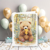Bear Themed Thank You Note for Baby Shower Gifts カード