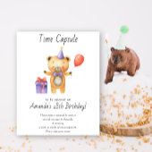 Bear Time Capsule 1st birthday gender neutral ポスター
