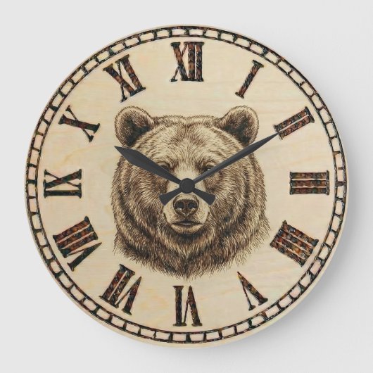 Bear Wall Clock ラージ壁時計 (正面)