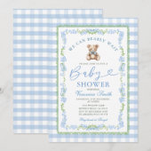Bear We Can Bearly Grandmillenial Baby Shower  招待状 (正面/裏面)