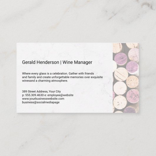 Bear Wine Bottle | Corks 名刺 (裏面)