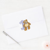 Bear with 1 Circleスタンプ ラウンドシール (封筒)