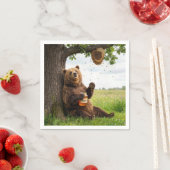 Bear With a Jar of Honey スタンダードカクテルナプキン (インサイチュ)