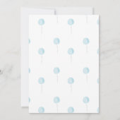 Bear with Books Bearly Wait Boy Baby Shower 招待状 (裏面)