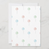 Bear with Books Bearly Wait Gender Reveal 招待状 (裏面)