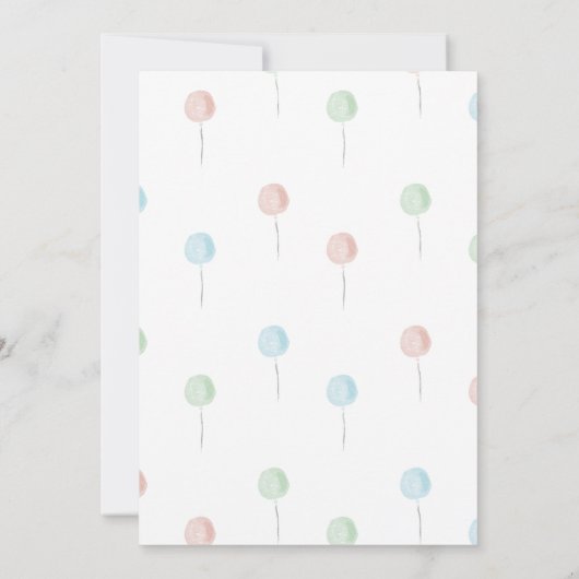 Bear with Books Bearly Wait Gender Reveal 招待状 (裏面)