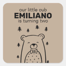 Bear with Bow Tie、ステッカー