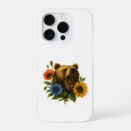 Bear with Flowers iPhone 16 Proケース