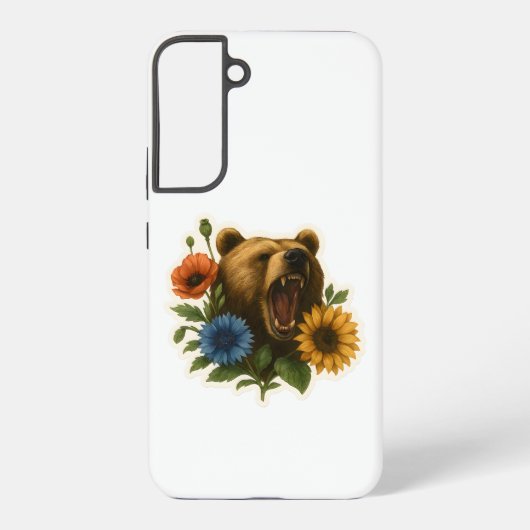 Bear with Flowers Samsung Galaxyケース (裏面)