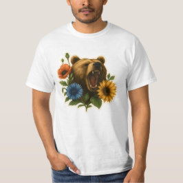 Bear with Flowers Tシャツ