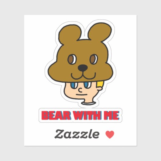 Bear with Meステッカー シール (シート)