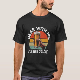 Bear With Meビール時のヴィンテージビールおもしろい Tシャツ